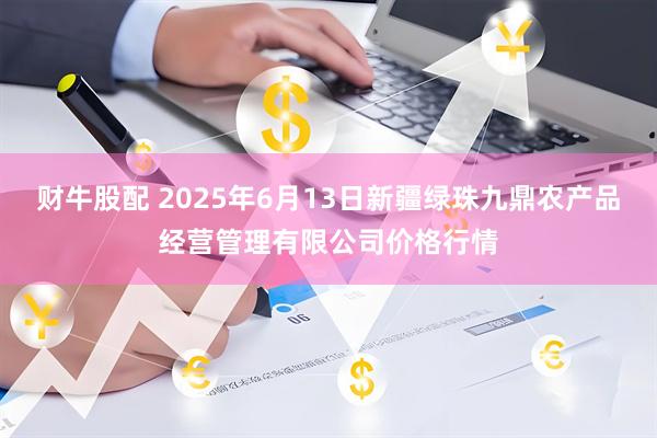 财牛股配 2025年6月13日新疆绿珠九鼎农产品经营管理有限公司价格行情