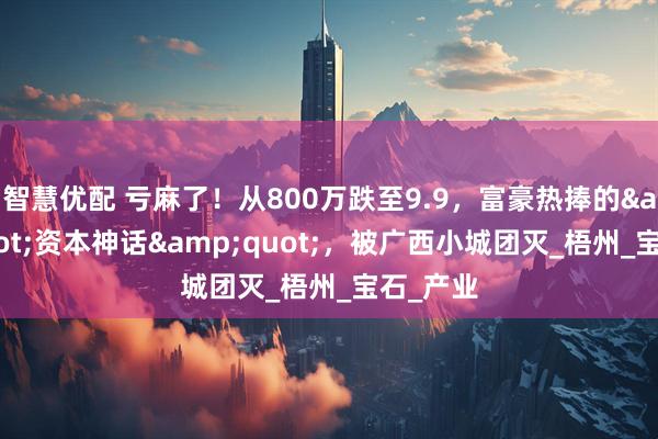 智慧优配 亏麻了！从800万跌至9.9，富豪热捧的&quot;资本神话&quot;，被广西小城团灭_梧州_宝石_产业