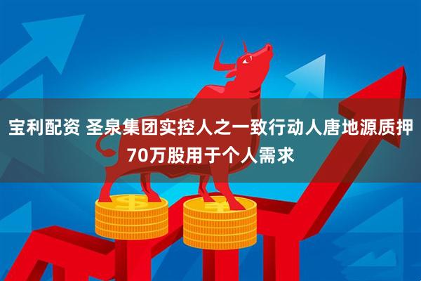 宝利配资 圣泉集团实控人之一致行动人唐地源质押70万股用于个人需求